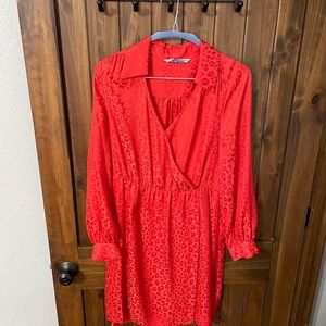 Trina Turk Red Leopard dress